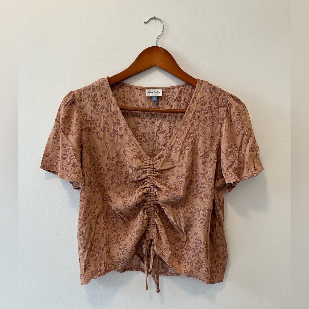 Yarn & Sea Leopard Drawstring Top